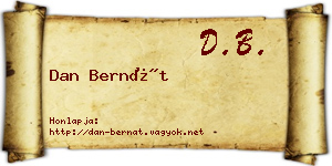Dan Bernát névjegykártya