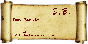 Dan Bernát névjegykártya